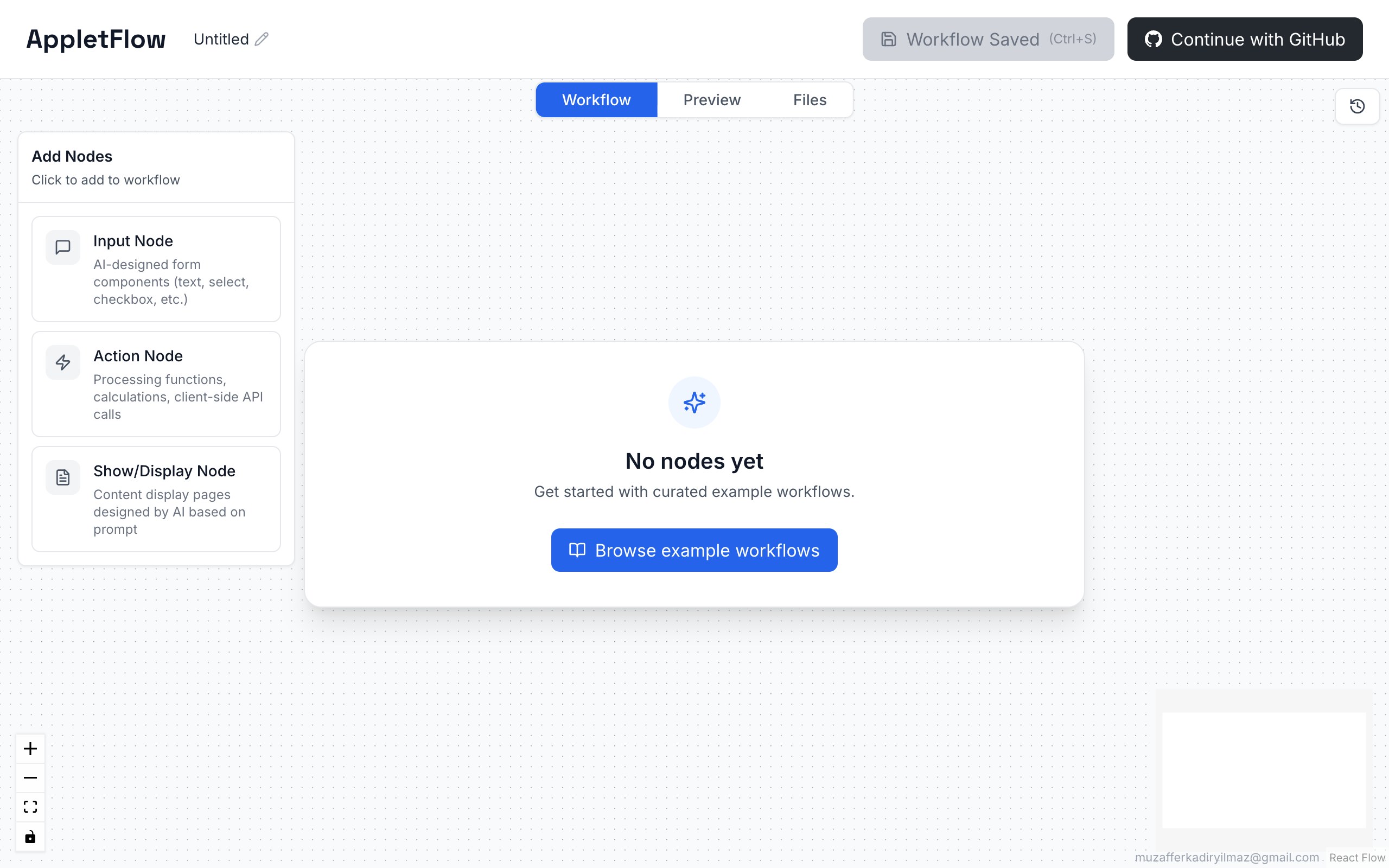 AppletFlow workflow builder