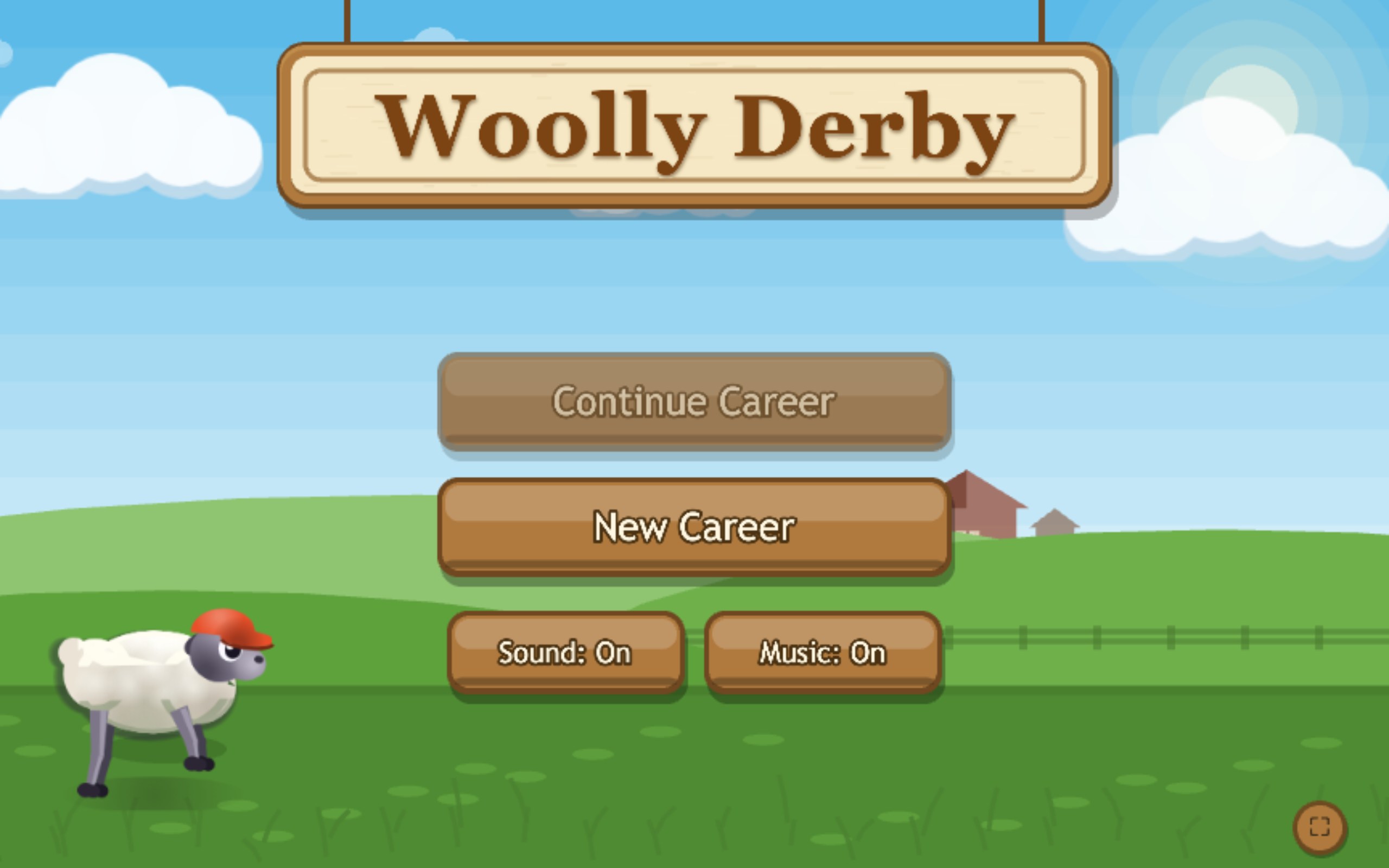 Woolly Derby menü ekranı